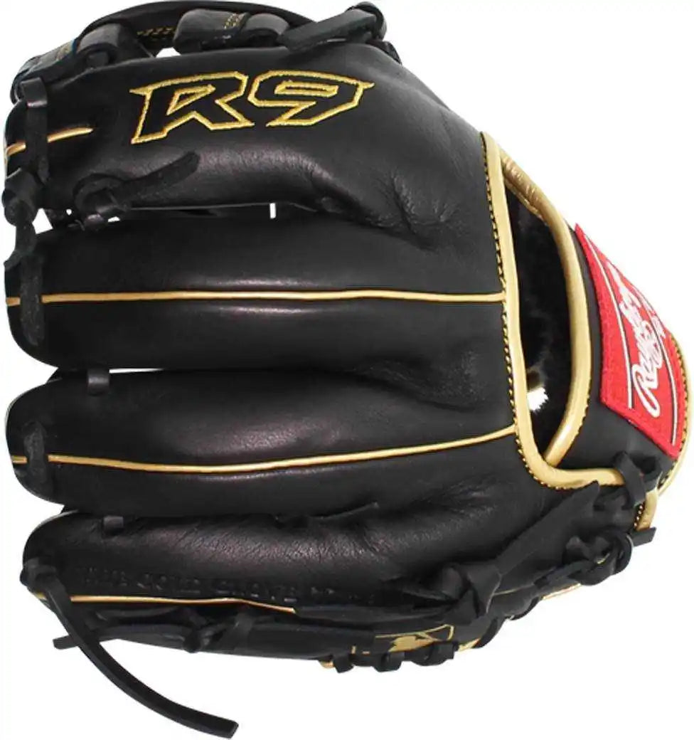 Rawlings R9 Series 9.50’’ Training Glove R9trbg - Black Gold - Right Throw