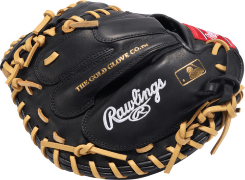 Rawlings R9 Series Contour Fit 32.00’’ Youth Catcher’s Mitt R9cmu-23bc - Black Camel - Yellow Light / Right Throw