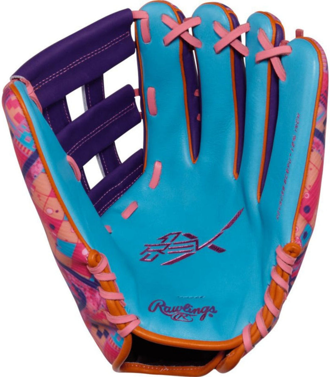 Rawlings Rev1x 12.75’’ Outfield Baseball Glove Rev3039-6cbpu - Purple Columbia Blue - Mulicolor / Right Throw