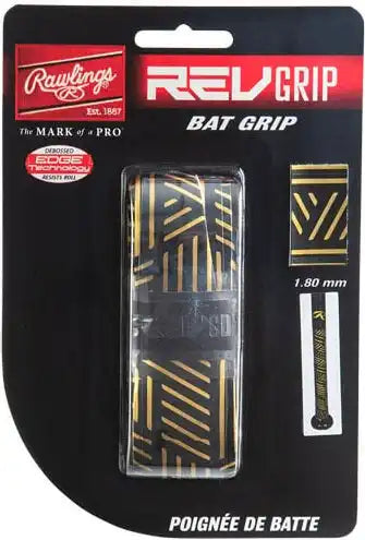 Rawlings Revgrip Bat Grip 1.80mm - Gold Black