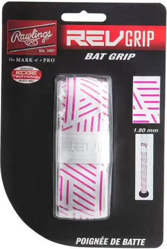 Rawlings Revgrip Bat Grip 1.80mm - Pink White