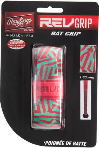 Rawlings Revgrip Bat Grip 1.80mm - Teal Red