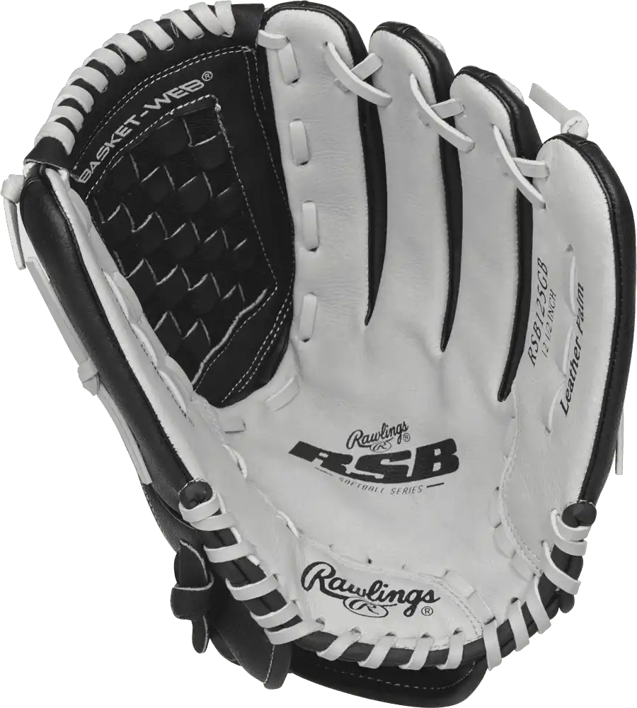 Rawlings Rsb 12.50’’ Slowpitch Outfield Glove Rsb125gb - Gray Black - Right Throw