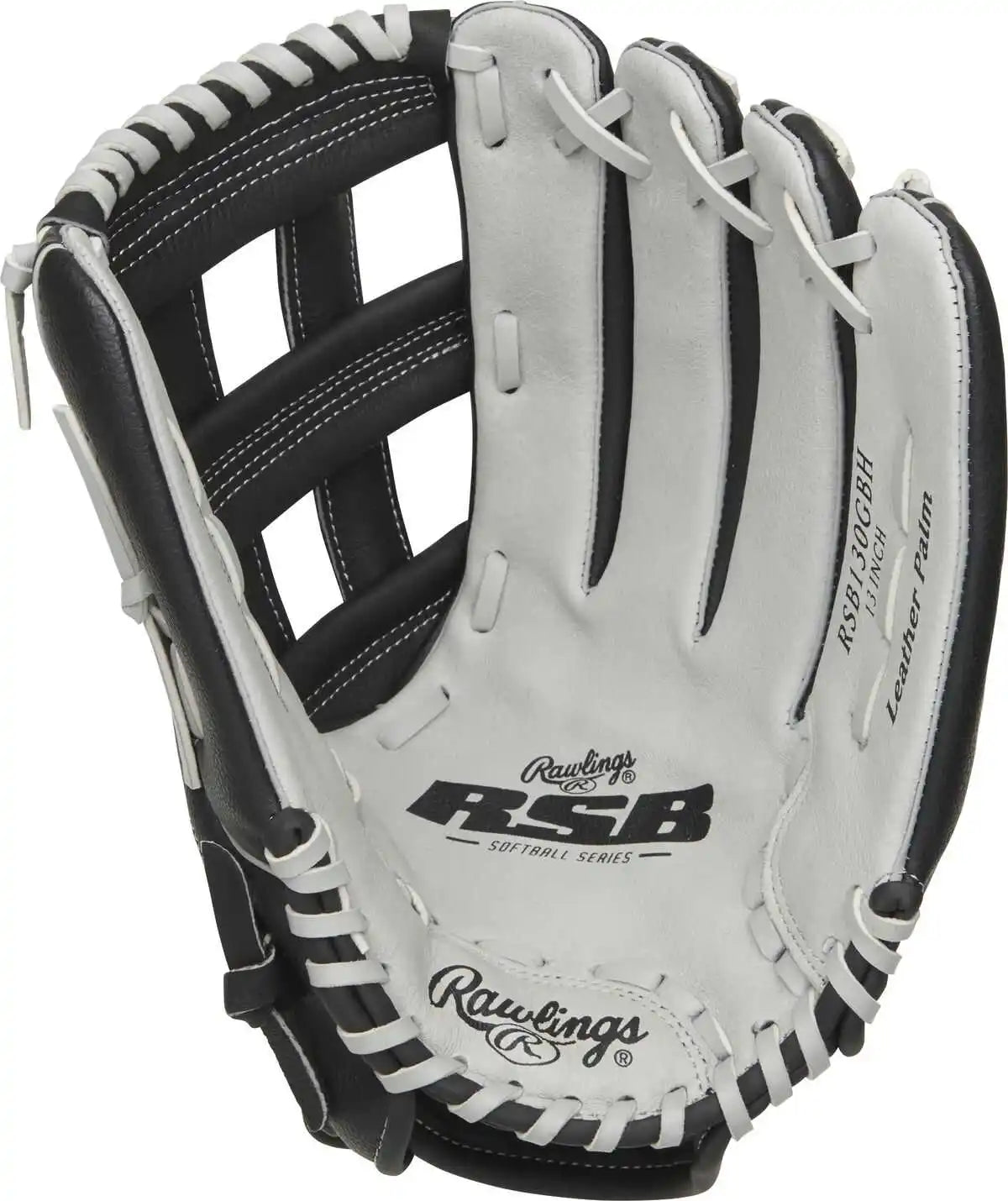 Rawlings Rsb 13.00’’ Slowpitch Outfield Glove Rsb130gbh - Gray Black - Right Throw