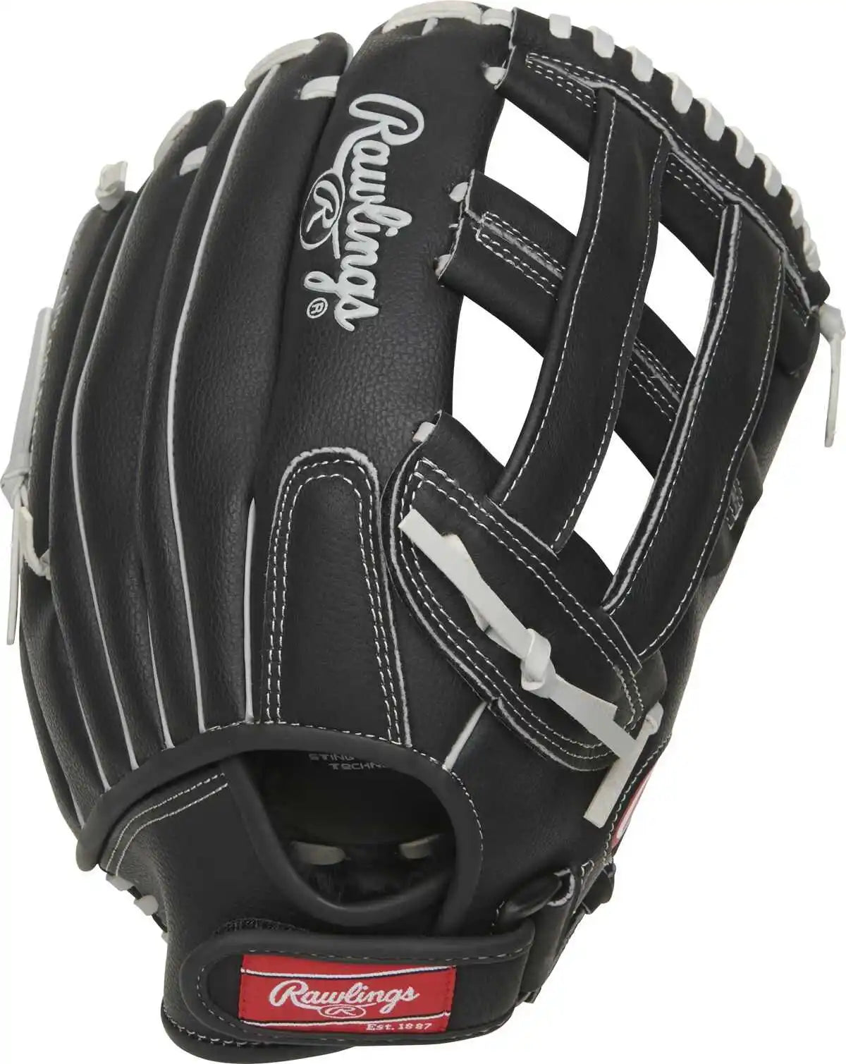 Rawlings Rsb 13.00’’ Slowpitch Outfield Glove Rsb130gbh - Gray Black - Right Throw