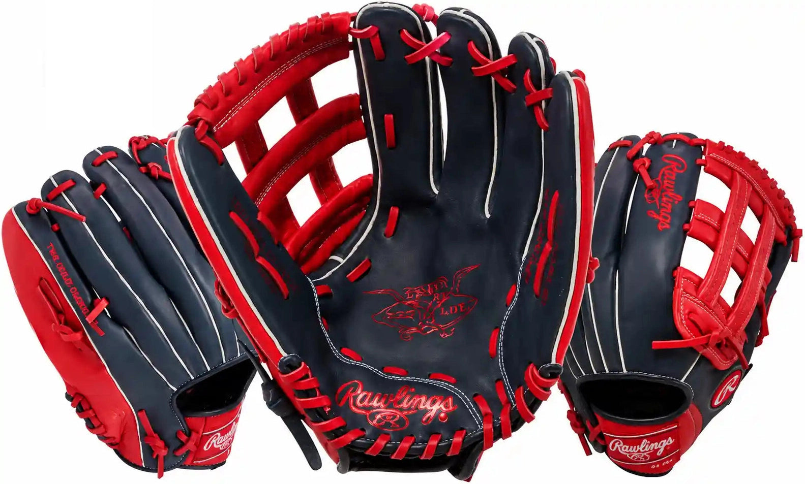 Rawlings Select Pro Lite Mike Trout Youth 12.25’’ Utility Glove Spl1225mtns - Navy Scarlet - Red / Right Throw