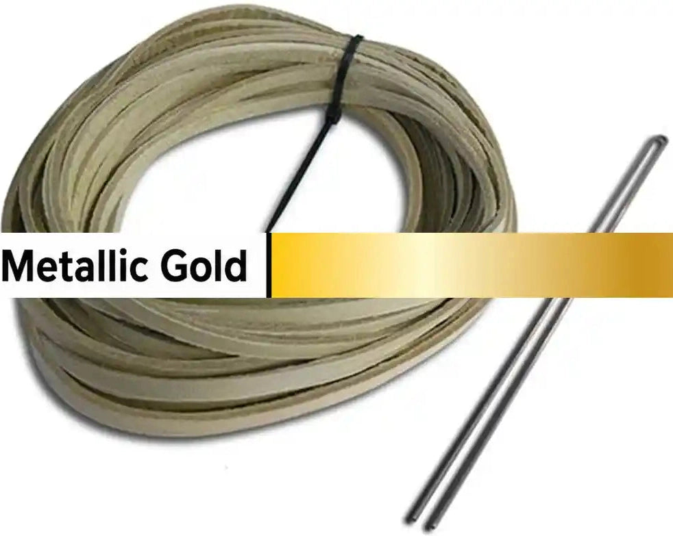 Rawlings Single Wide Laces 1/4’’ x 72’’ - Metallic Gold