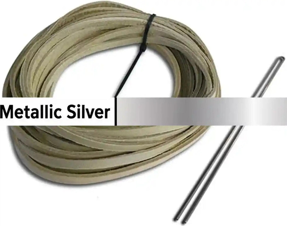 Rawlings Single Wide Laces 1/4’’ x 72’’ - Metallic Silver