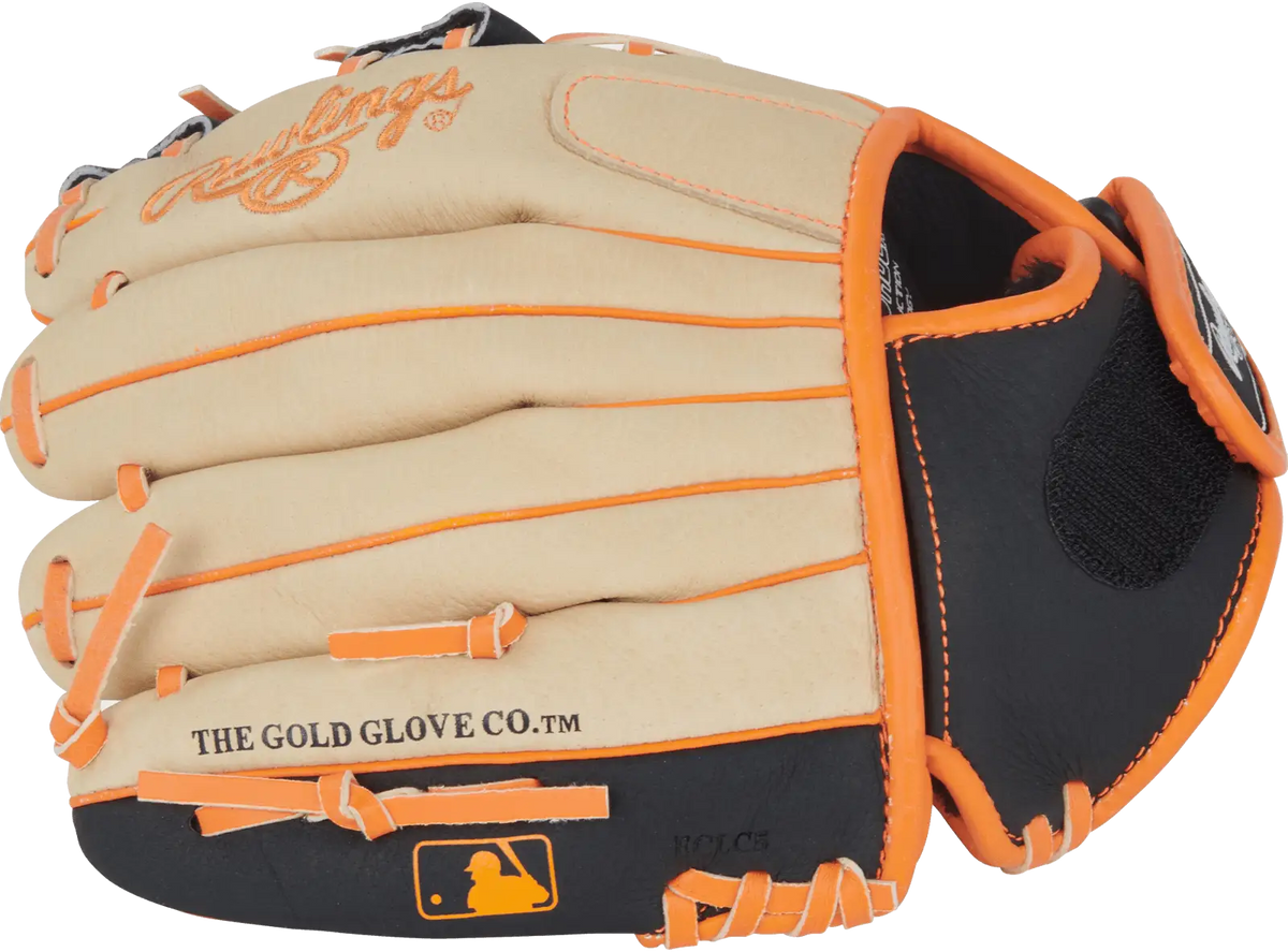 Rawlings Sure Catch 10.00’’ Jackson Holliday Baseball Utility Glove Sc100jh - Camel Black Orange - Right Throw