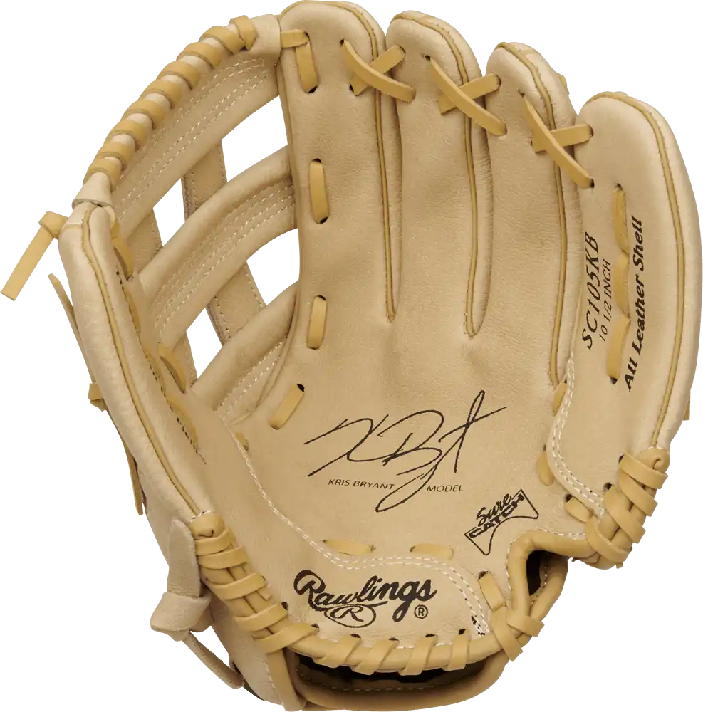 Rawlings Sure Catch 10.50’’ Kris Bryant Youth Utility Glove Sc105kb Camel - Cork / Right Throw
