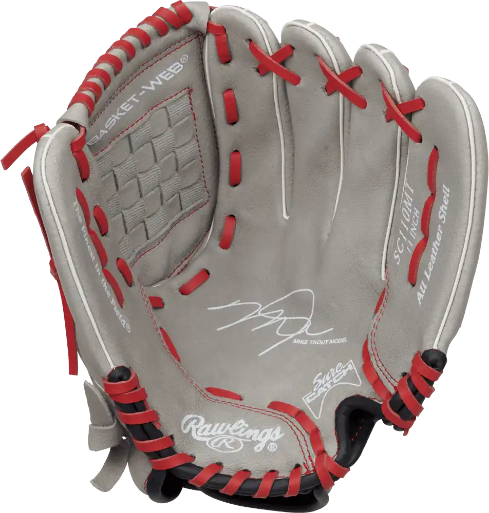 Rawlings Sure Catch 11.00’’ Mike Trout Youth Utility Glove Sc110mt - Gray Orange