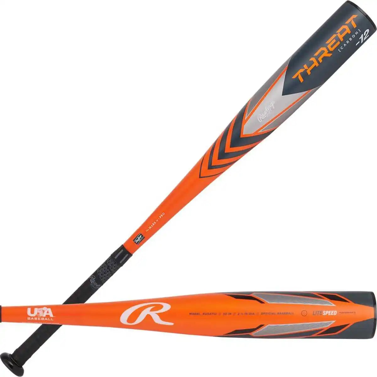 Rawlings Threat 2 5/8’’ Barrel (-12) Usa Bat - Black Orange