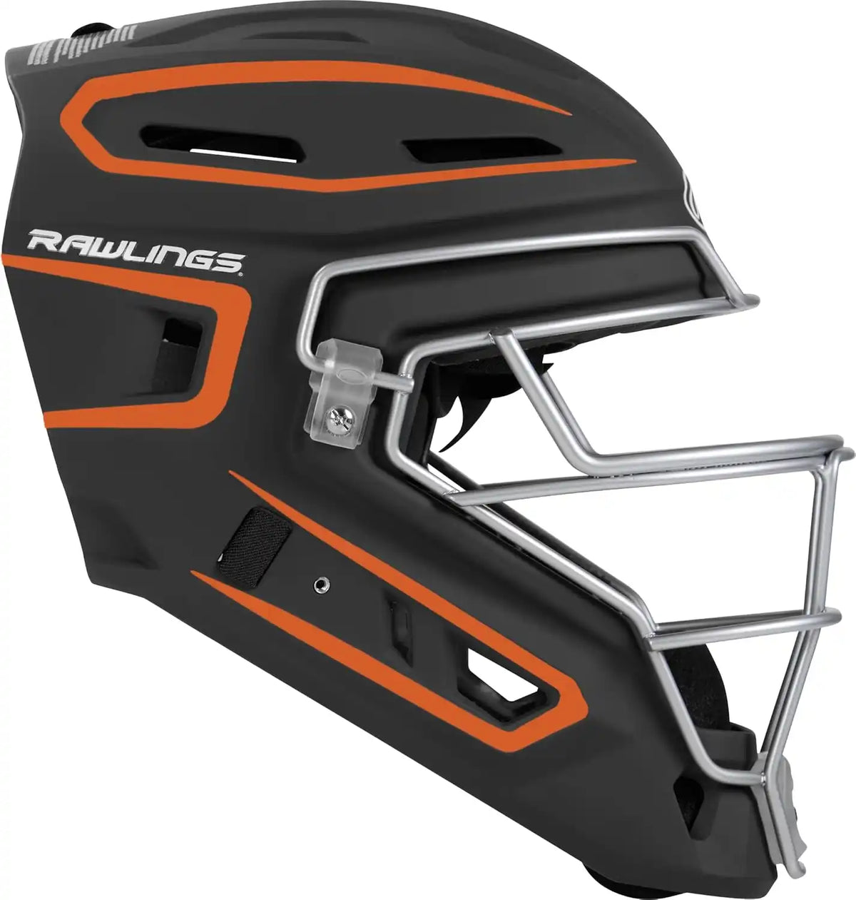 Rawlings Velo Catcher’s Helmet Youth Junior Chv27j - Black Orange
