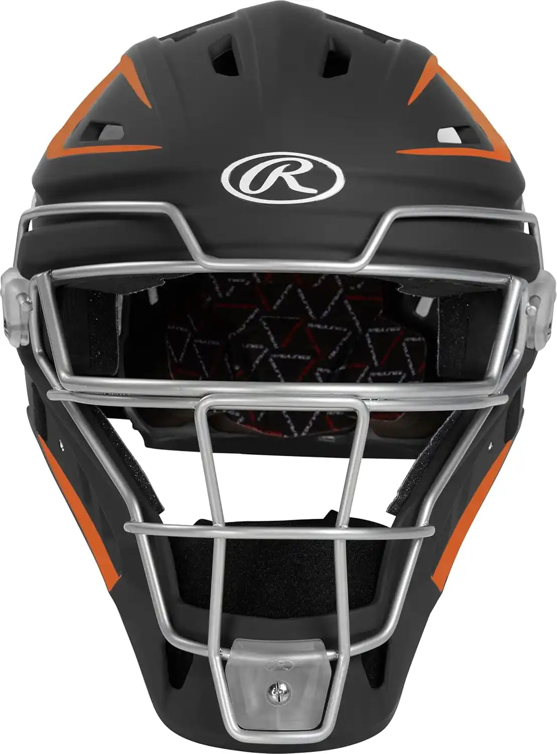 Rawlings Velo Catcher’s Helmet Youth Junior Chv27j - Black Orange