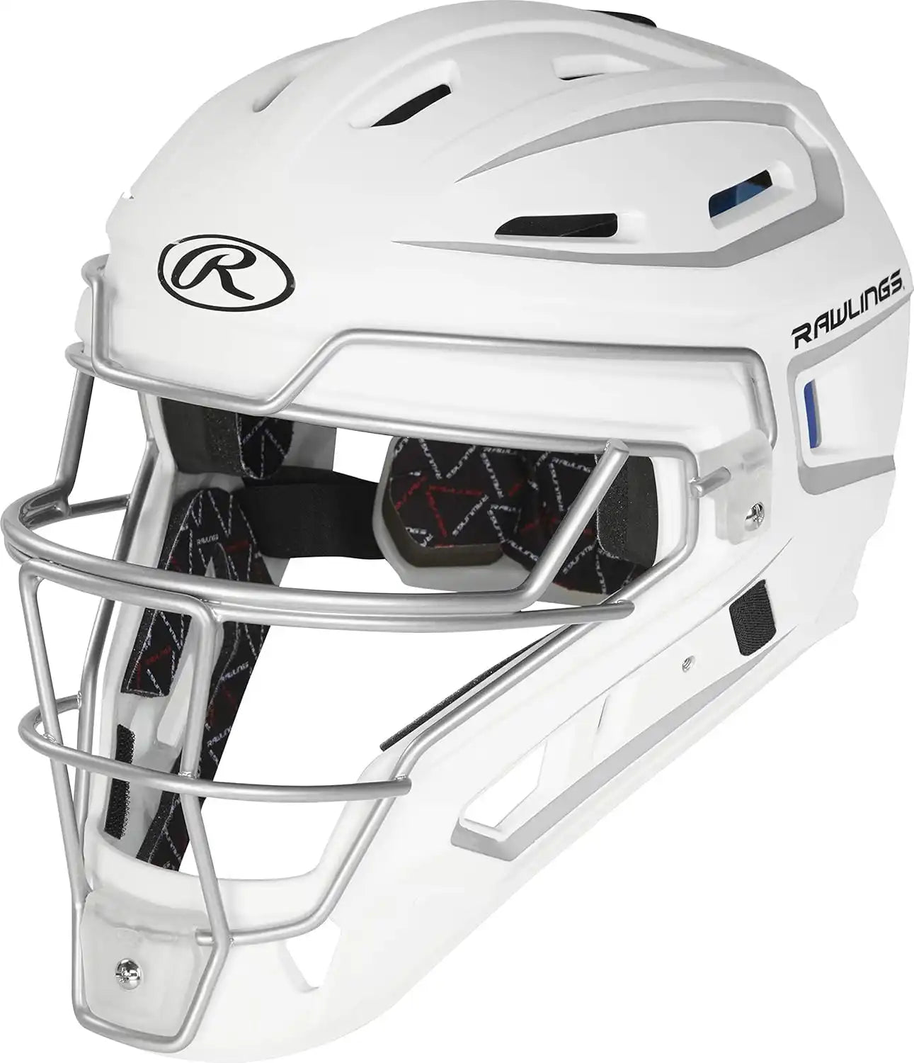 Rawlings Velo Catcher’s Helmet Youth Junior Chv27j - White Silver