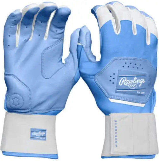 Rawlings Workhorse Adult Compression Strap Batting Gloves Wh25cbg- Columbia Blue
