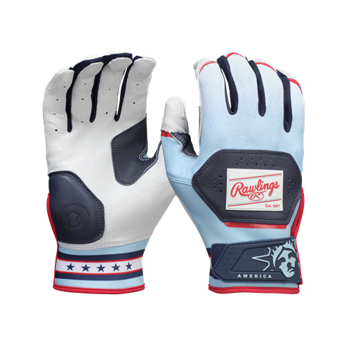 Rawlings Workhorse ?Usa Liberty’ Adult Batting Gloves Wh25bg - Navy Red