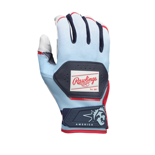 Rawlings Workhorse ?Usa Liberty’ Youth Batting Gloves Wh25ybg - Navy Red