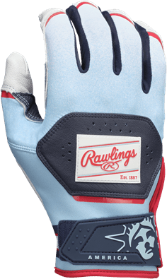 Rawlings Workhorse ?Usa Liberty’ Youth Batting Gloves Wh25ybg - Navy Red