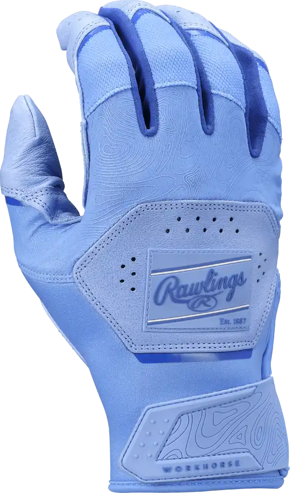 Rawlings Workhorse Youth Batting Gloves Wh25ybg - Columbia Blue Royal