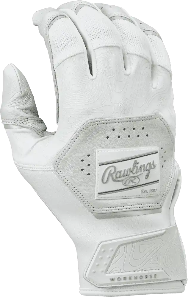Rawlings Workhorse Youth Batting Gloves Wh25ybg - White