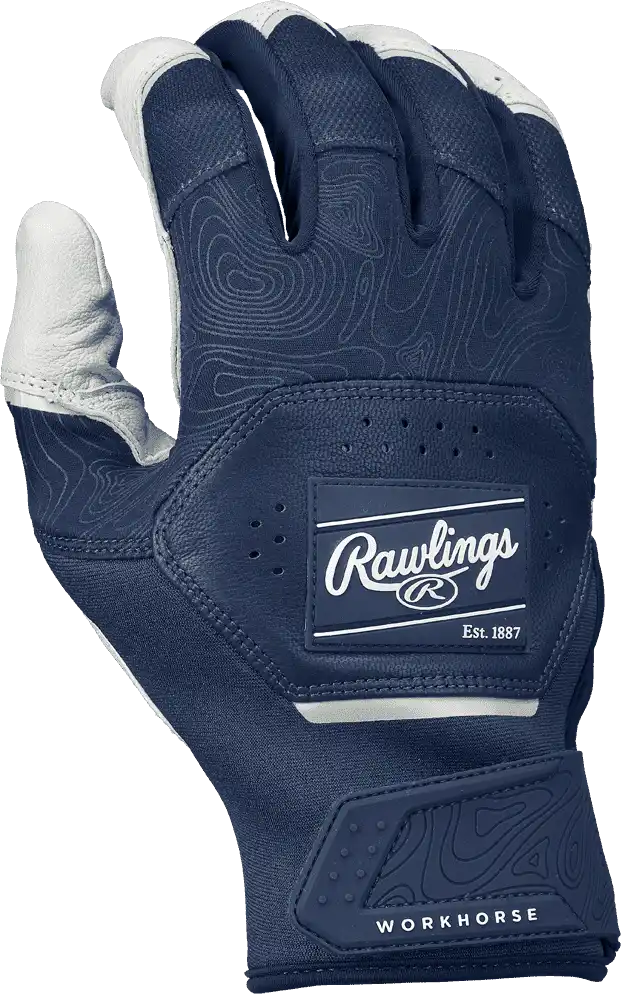 Rawlings Workhorse Youth Batting Gloves Wh25ybg - White Navy