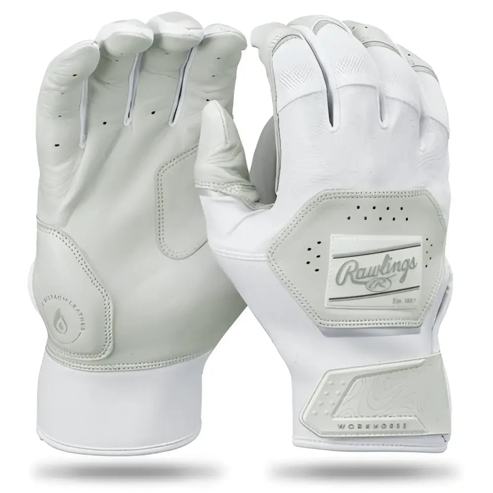 Rawlings Workhorse Youth Compression Strap Batting Gloves Wh25cybg - White
