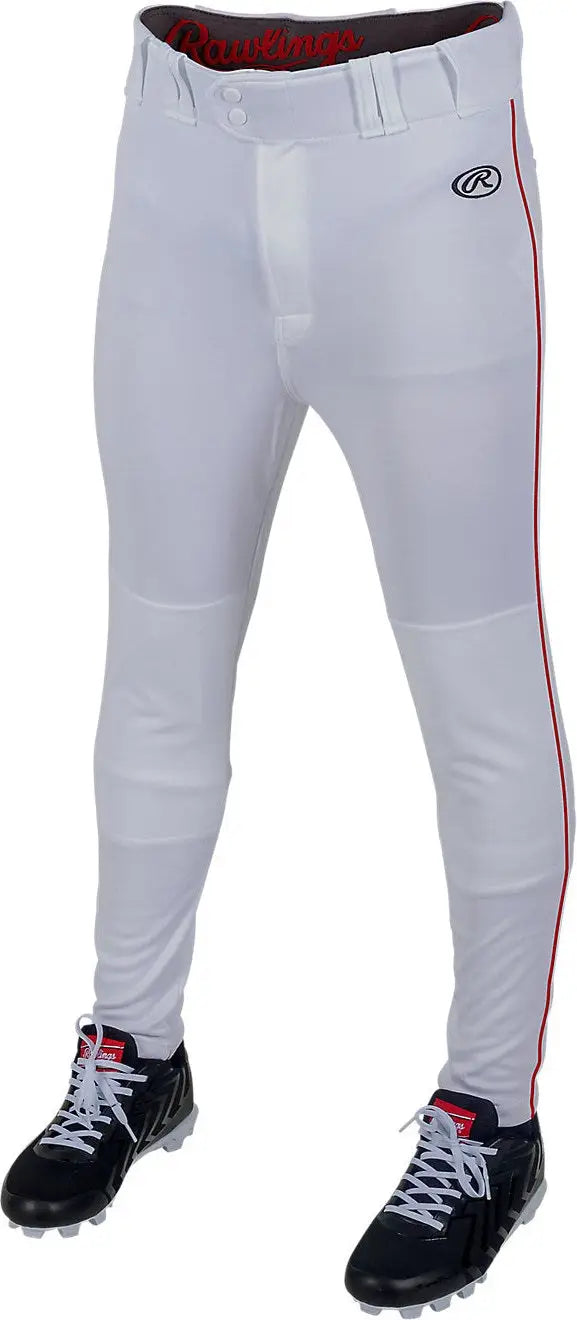 Rawlings Youth Launch Piped Pro Taper Fit Pan - White Scarlet