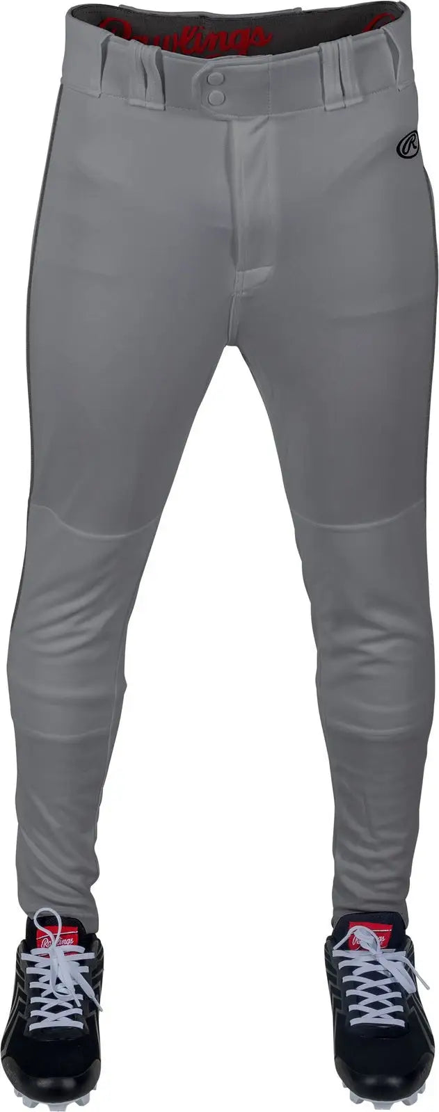 Rawlings Youth Launch Piped Pro Taper Fit Pant - Gray Black
