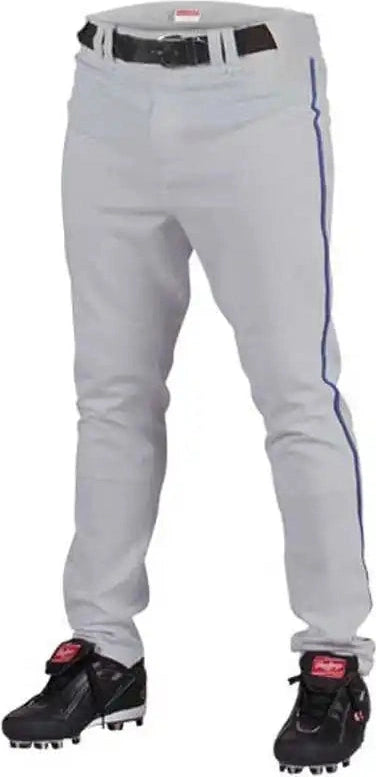 Rawlings Youth Semi-relaxed Piped Baseball Pants - Gray Navy