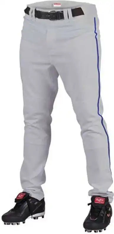 Rawlings Youth Semi-relaxed Piped Baseball Pants - Gray Royal