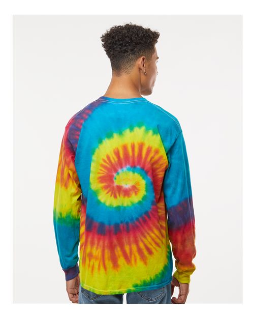 Reactive Rainbow Tie-Dyed Long Sleeve T-Shirt - 2000
