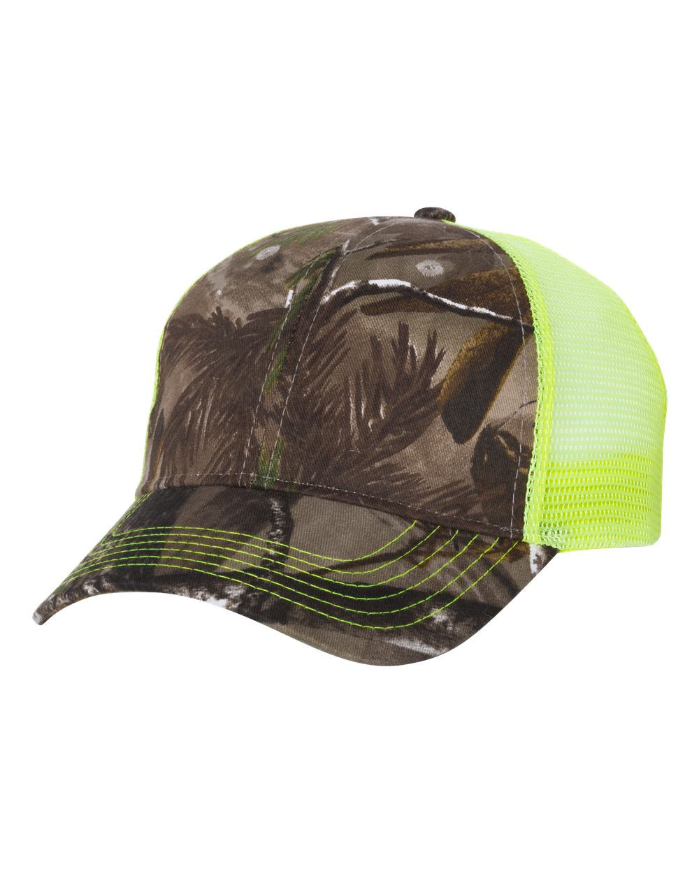 Realtree AP/ Neon Yellow Licensed Camo Mesh Back Cap - LC5M
