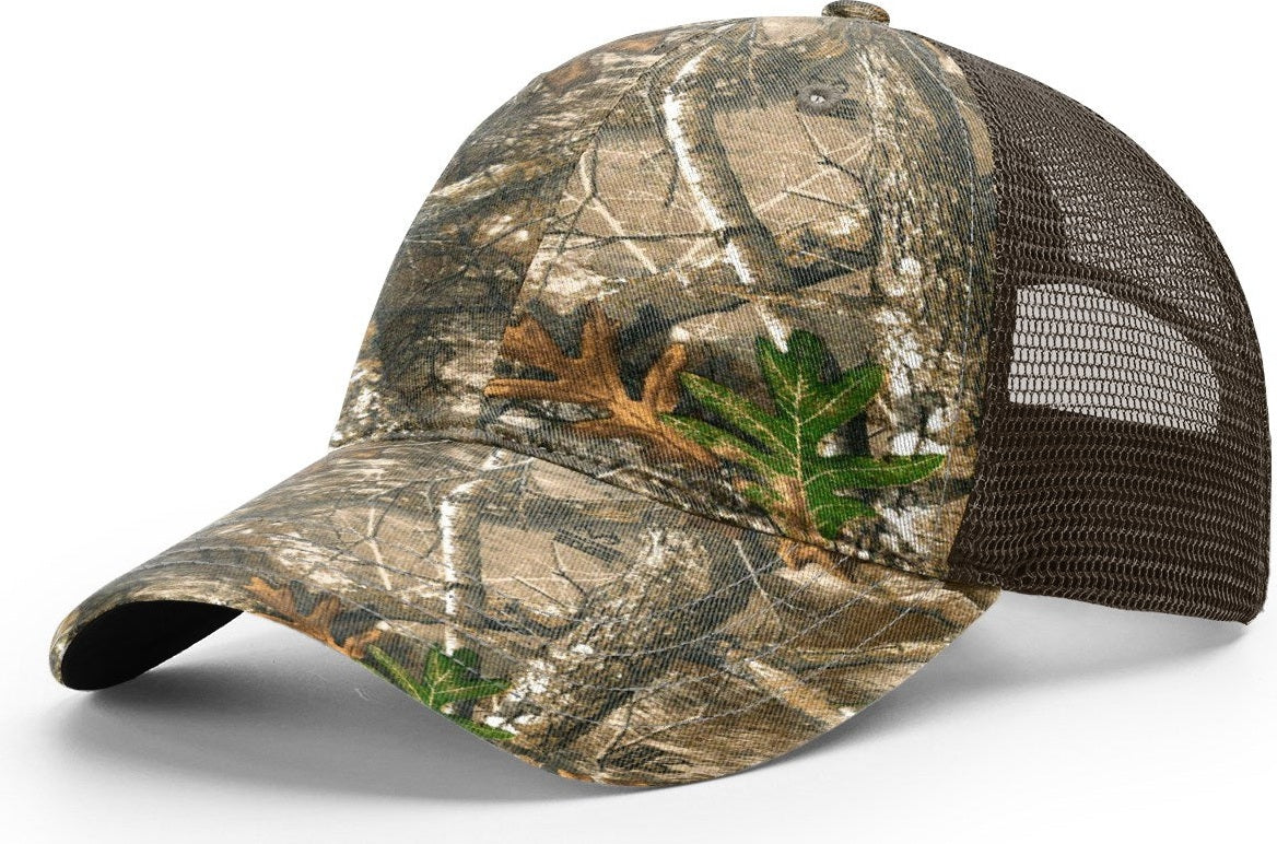 Realtree Edge/Brown Garment Washed Printed Trucker