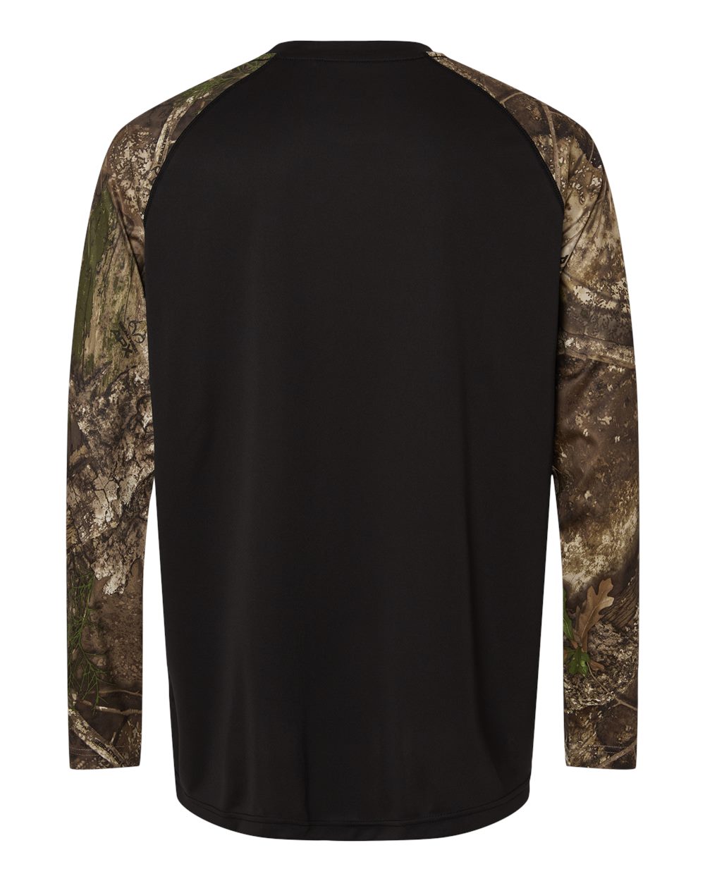 Realtree Rt3104 Unisex Performance Colorblocked Long Sleeve T-shirt - Camo Black