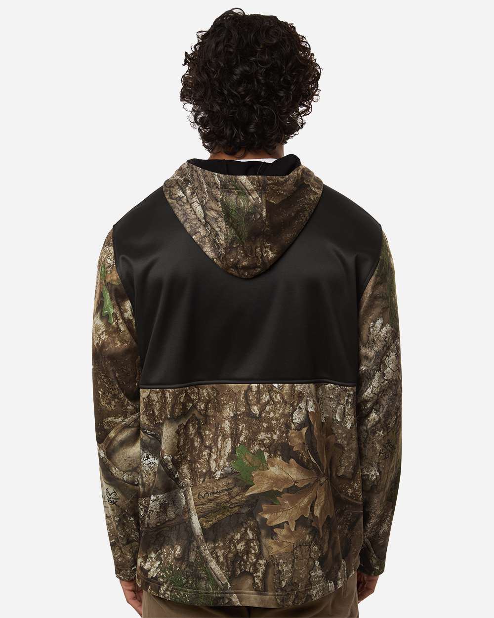 Realtree Rt5204 Unisex Performance Colorblocked Full-zip Hooded Sweatshirt - Camo Black