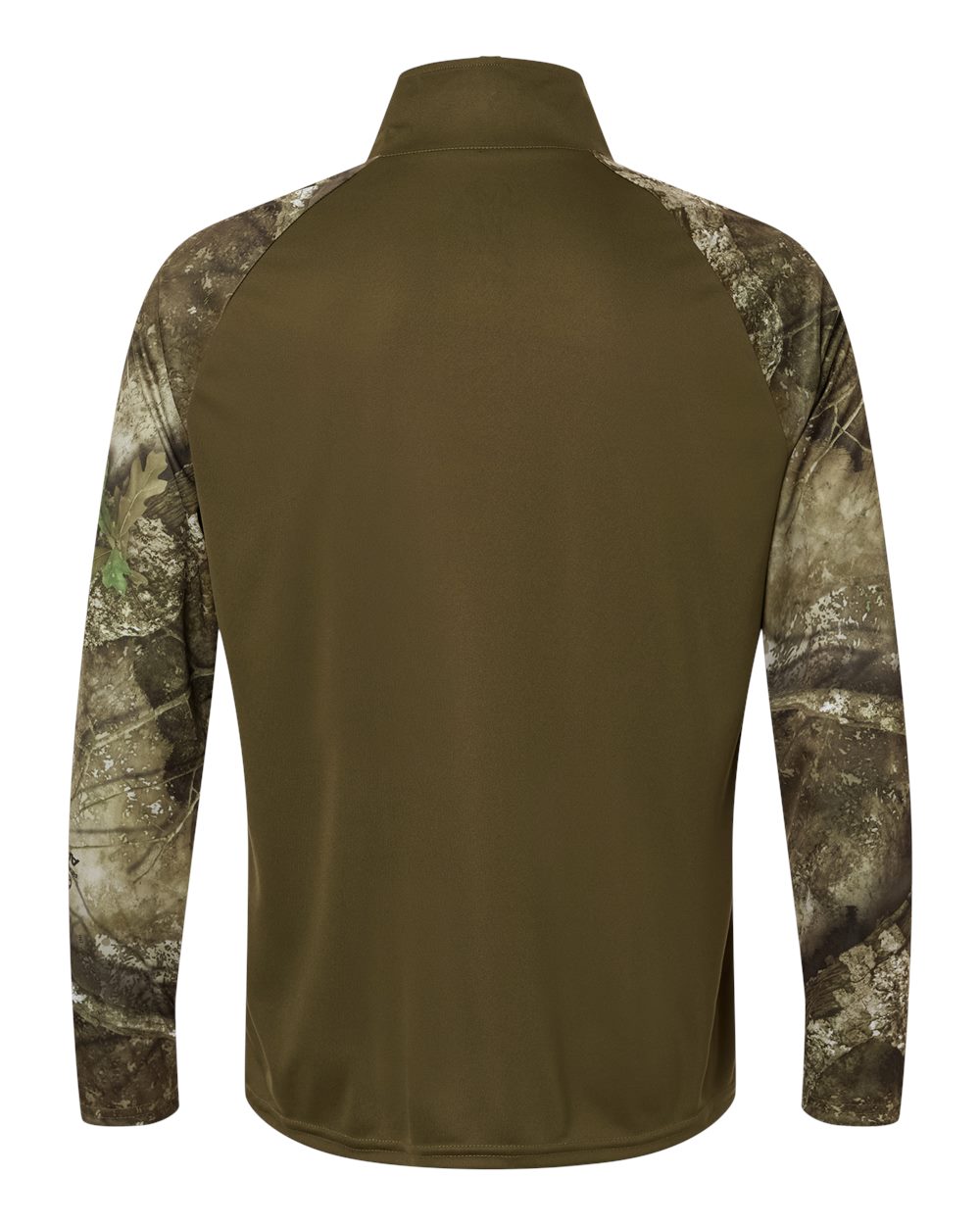 Realtree Rt5703 Unisex Realtree® Performance Colorblocked Quarter-zip Pullover - Camo Green