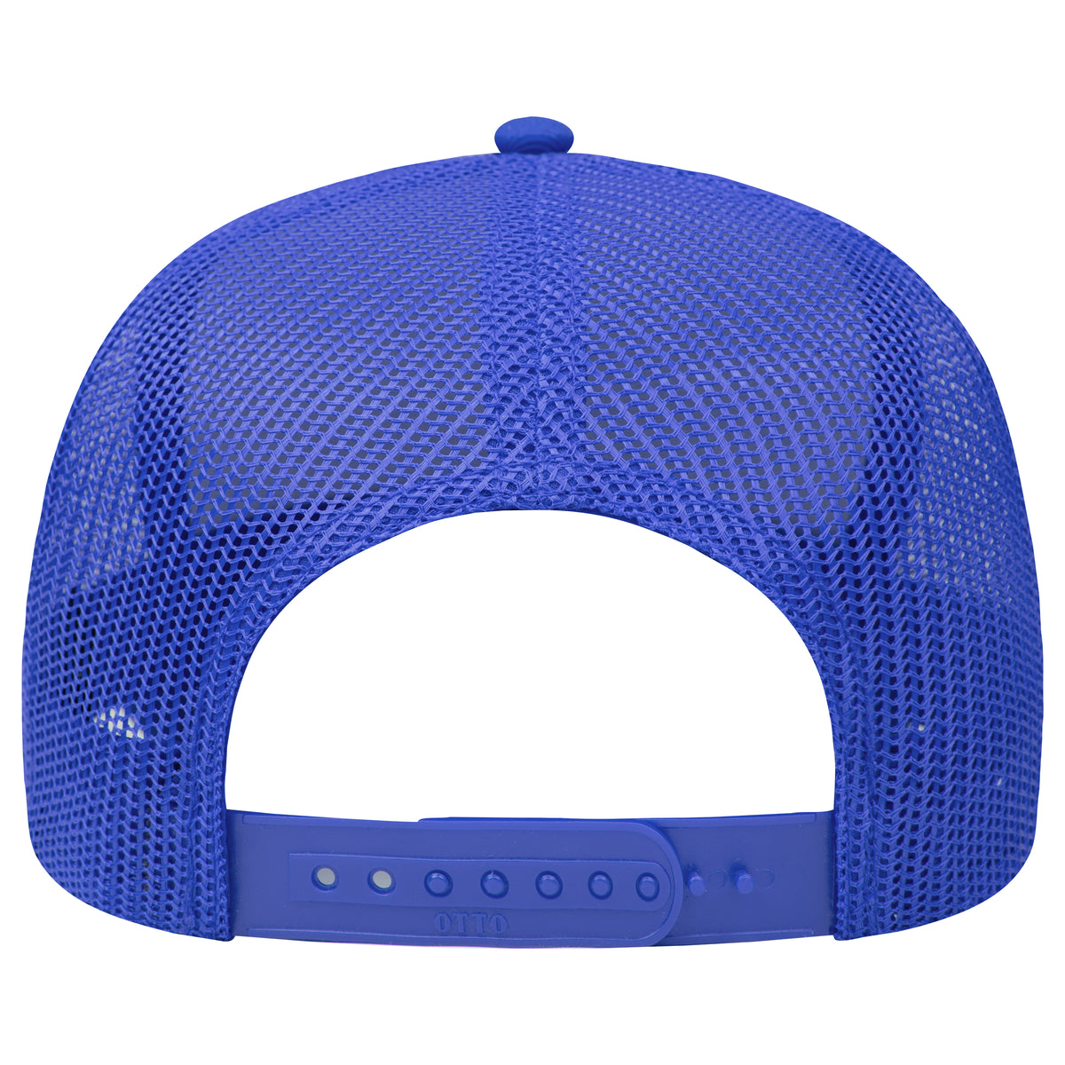 Rear View of 001 - Royal OTTO CAP 5 Panel Low Profile Mesh Back Trucker Hat