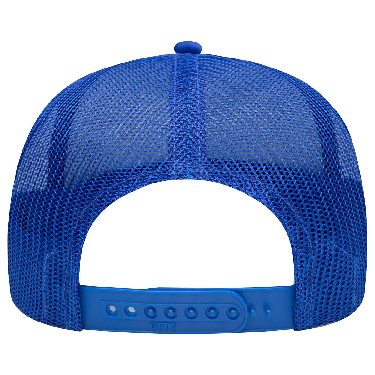 Rear View of 001 - Royal OTTO CAP 5 Panel Low Profile Mesh Back Trucker Hat
