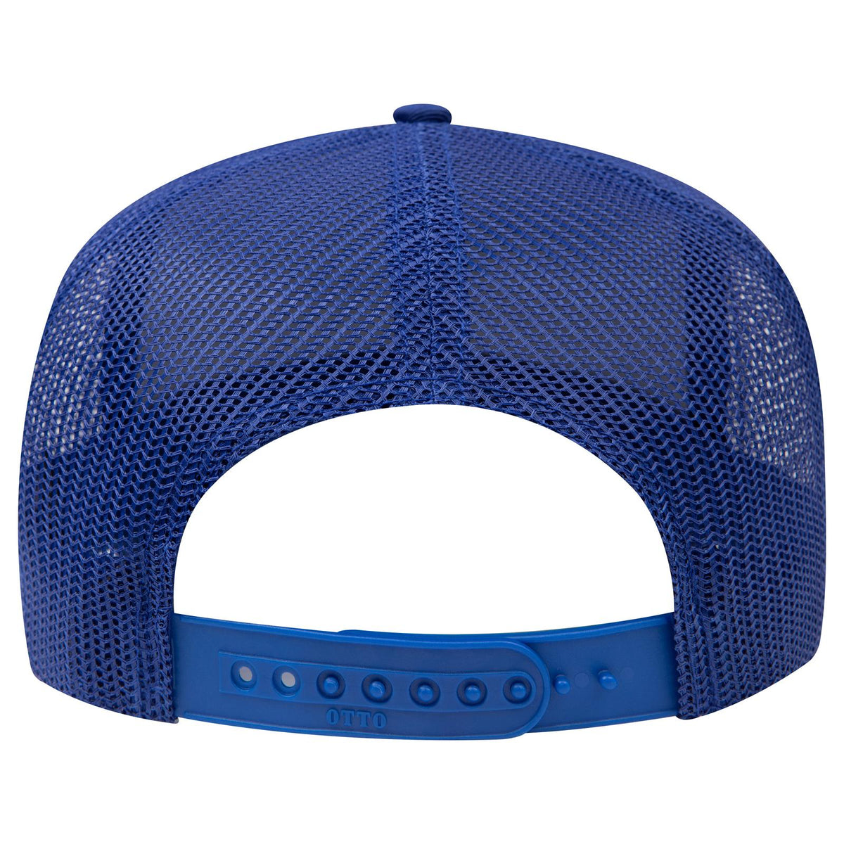 Rear View of 001 - Royal OTTO CAP 5 Panel Mid Profile Mesh Back Trucker Hat