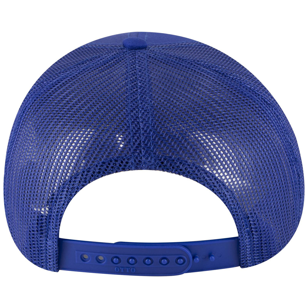 Rear View of 001 - Royal OTTO CAP 5 Panel Mid Profile Mesh Back Trucker Hat