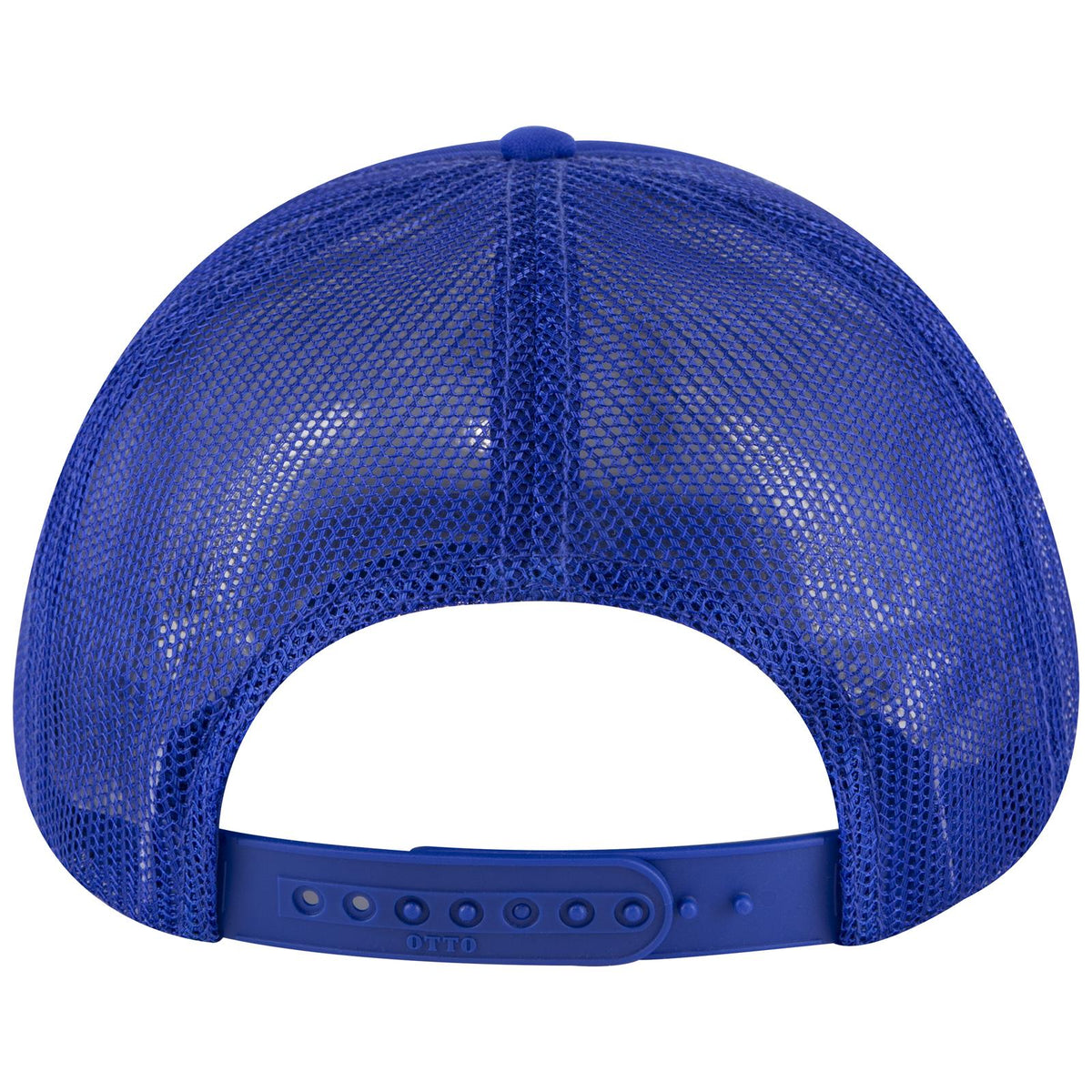 Rear View of 001 - Royal OTTO CAP 5 Panel Pro Style Mesh Back Trucker Hat