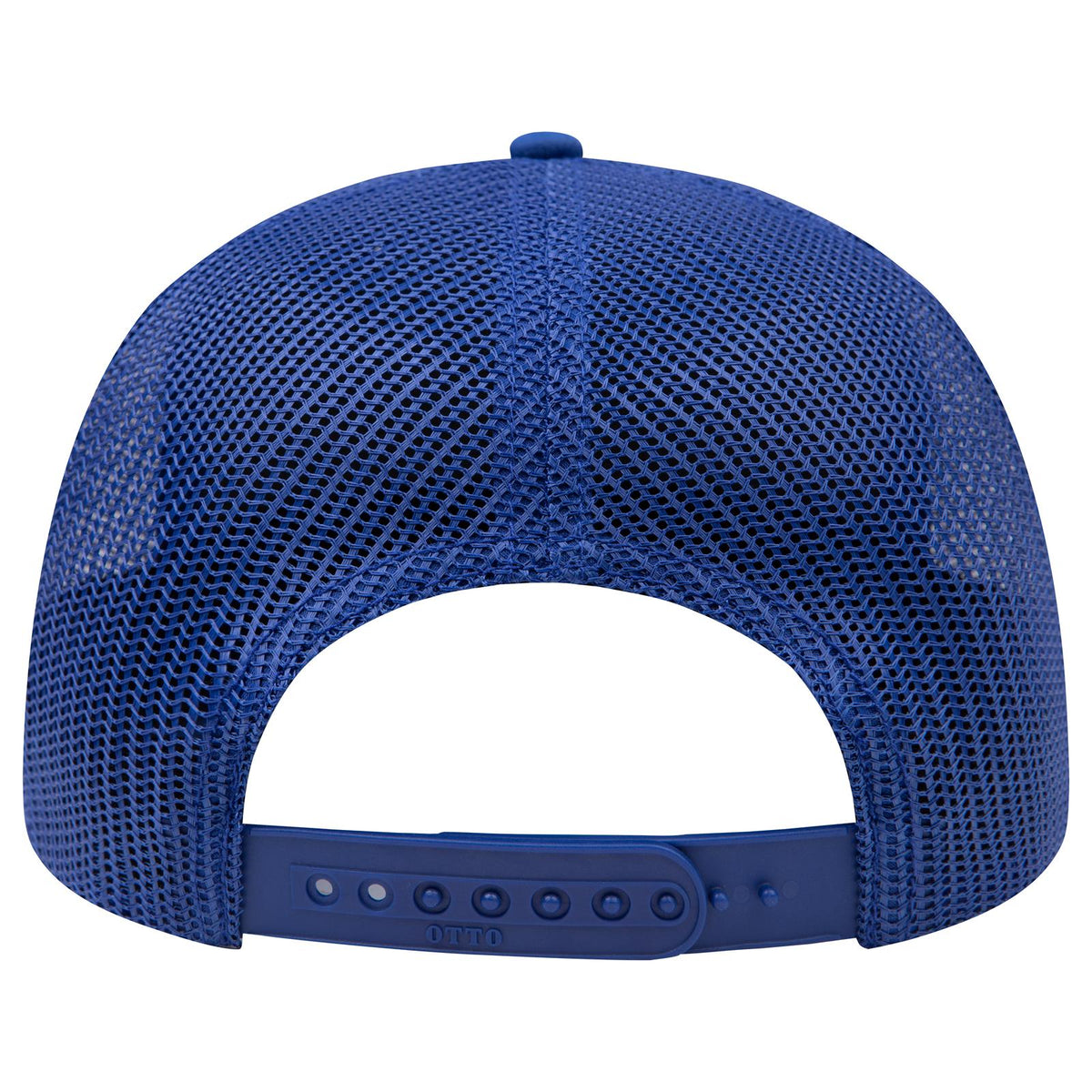 Rear View of 001 - Royal OTTO CAP 6 Panel Low Profile Mesh Back Trucker Hat