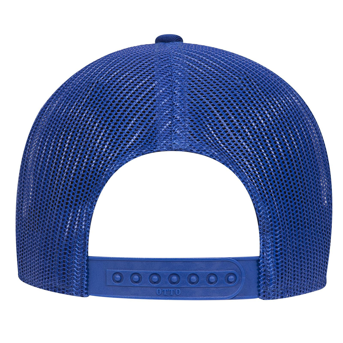 Rear View of 001 - Royal OTTO CAP 6 Panel Low Profile Mesh Back Trucker Hat