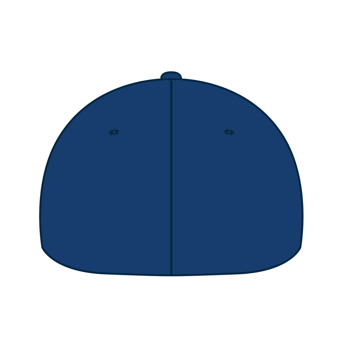 Rear View of 001 - Royal OTTO CAP "OTTO FLEX" Fitted 6 Panel Low Profile Baseball Cap