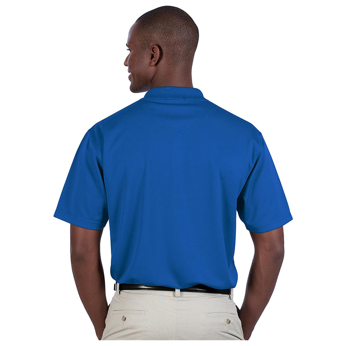 Rear View of 001 - Royal OTTO Men's Performance Sport Shirt