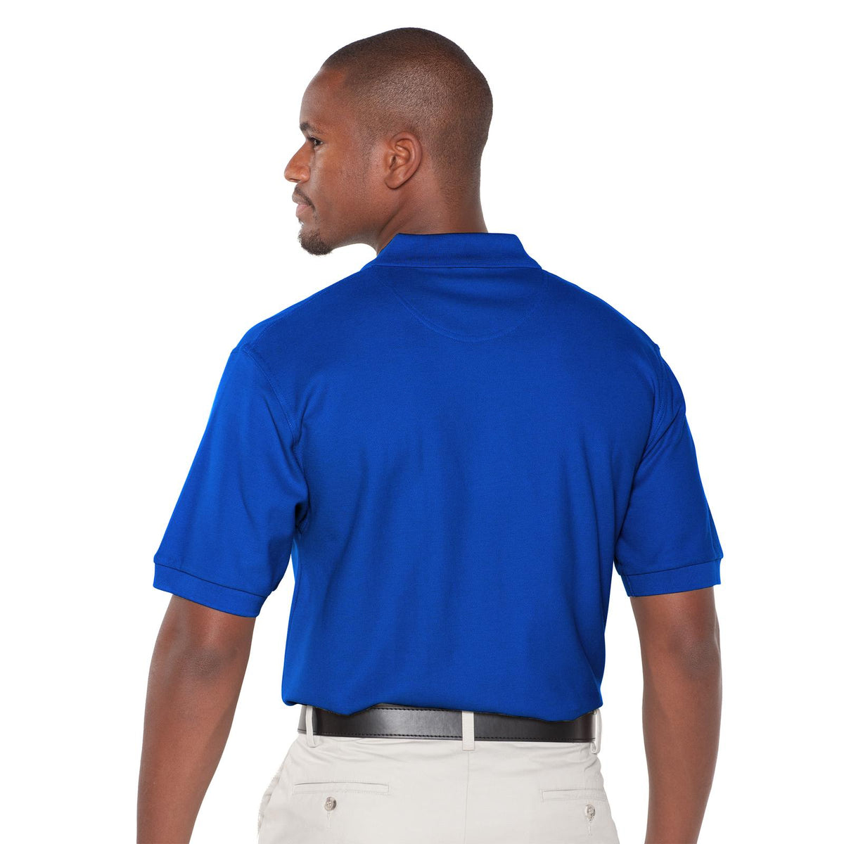 Rear View of 001 - Royal OTTO Men's Premium Sport Shirt