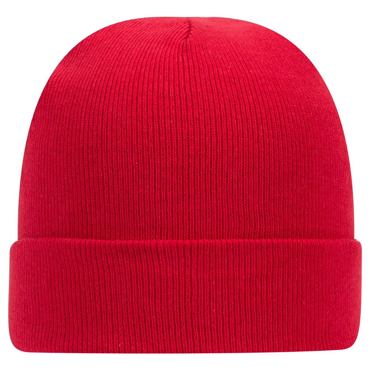 Rear View of 002 - Red OTTO CAP 12" Classic Knit Beanie w/ Cuff
