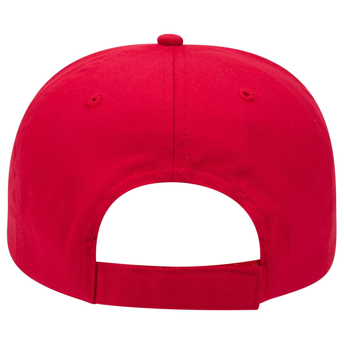 Rear View of 002 - Red OTTO CAP 5 Panel Mid Profile Baseball Cap