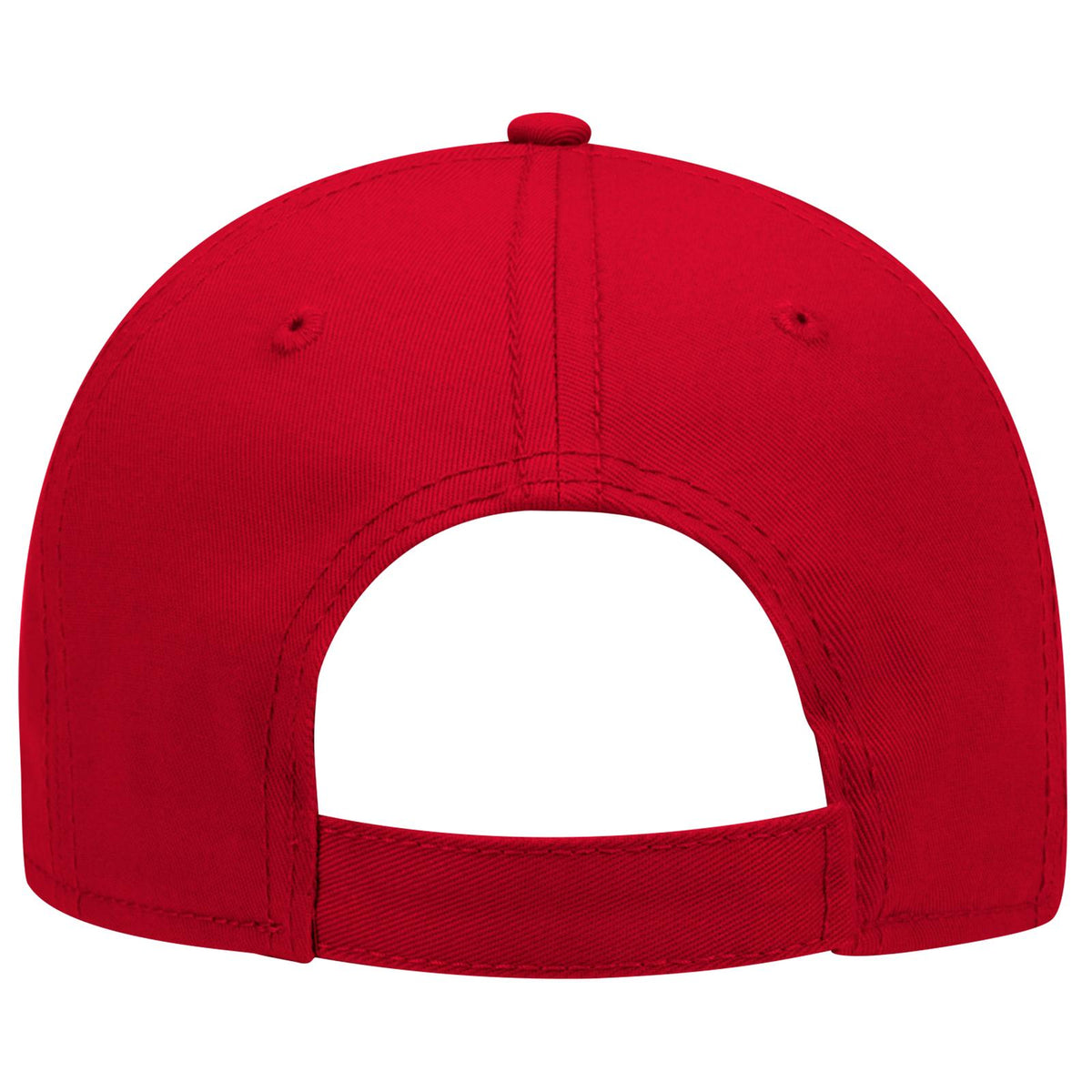 Rear View of 002 - Red OTTO CAP 6 Panel Low Profile Baseball Cap